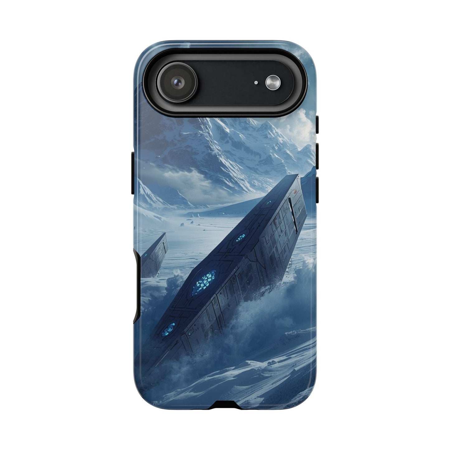 iPhone 17 Air / Glossy Phone Case - Frozen Alien Wreckage Sci-fi Phone Case