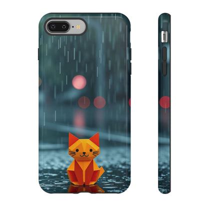 iPhone 8 Plus / Glossy Phone Case - Origami ’Soggy Cat’ Design Phone Case