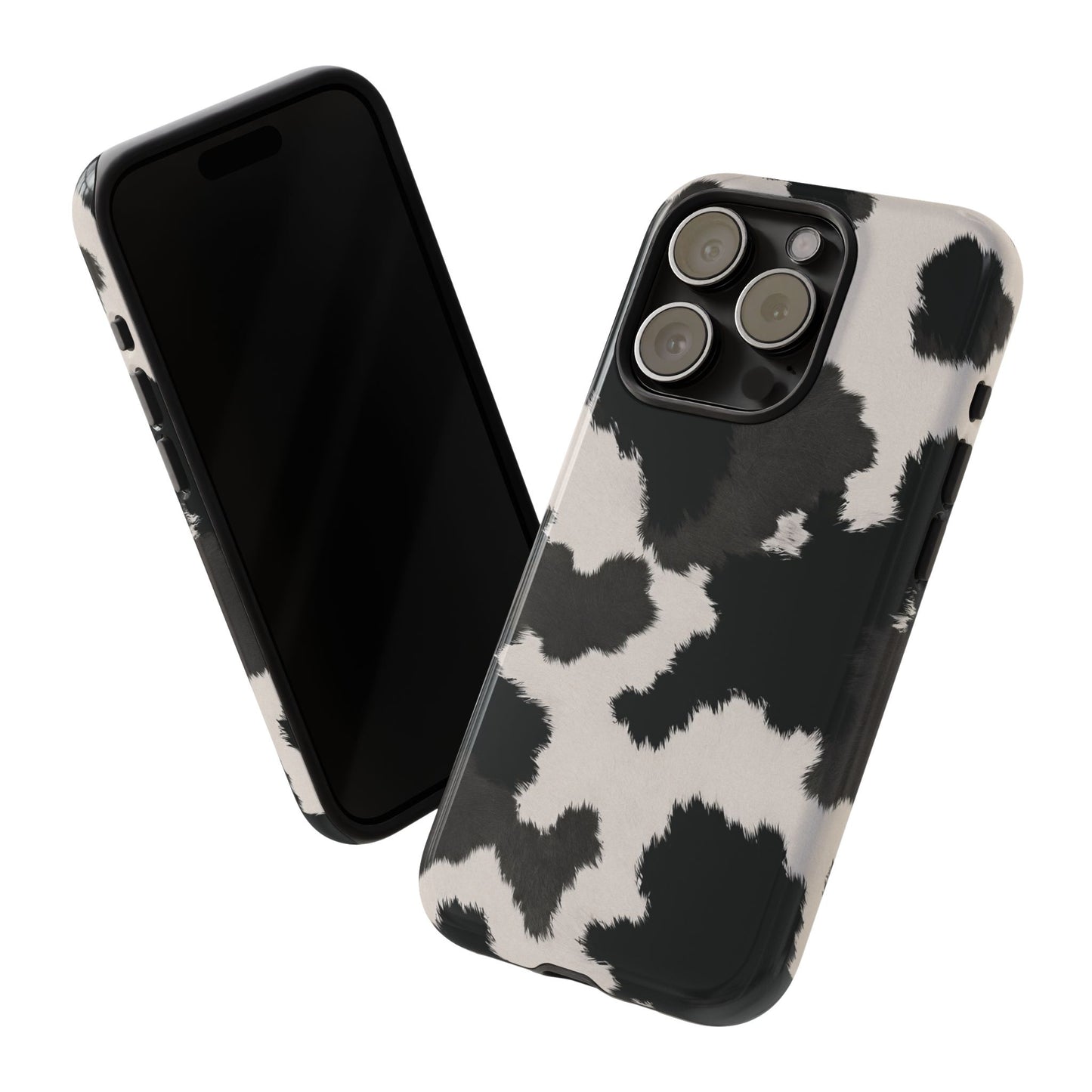 Modern Monochrome Cow Print Phone Case