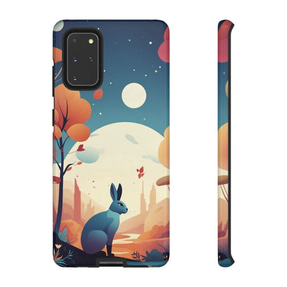 Stylised Blue Hare Design Phone Case - Multicolor Phone Case - Samsung Galaxy S20+ / Glossy