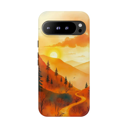 Golden Sunset Design Phone Case