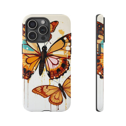 iPhone 15 Pro Max / Glossy Phone Case - Abstract Butterflies Design Phone Case