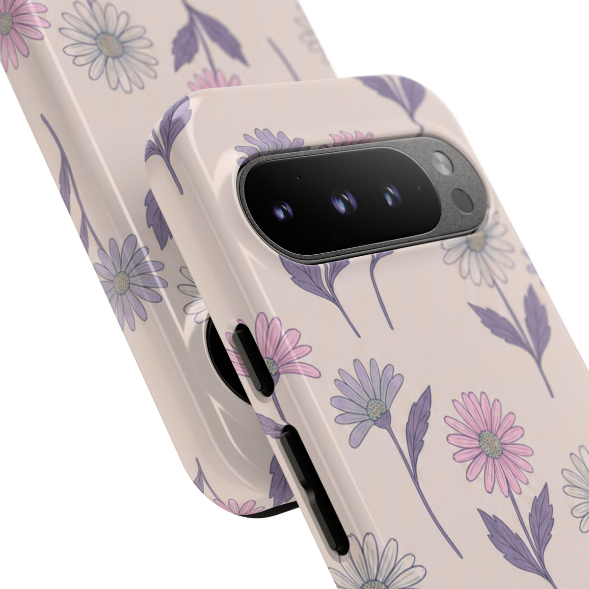 Pretty Pink & Purple Daisy Pattern Phone Case