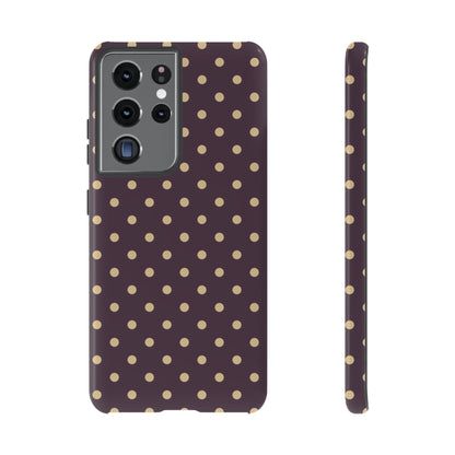 Purple with Yellow Dot Pattern Phone Case