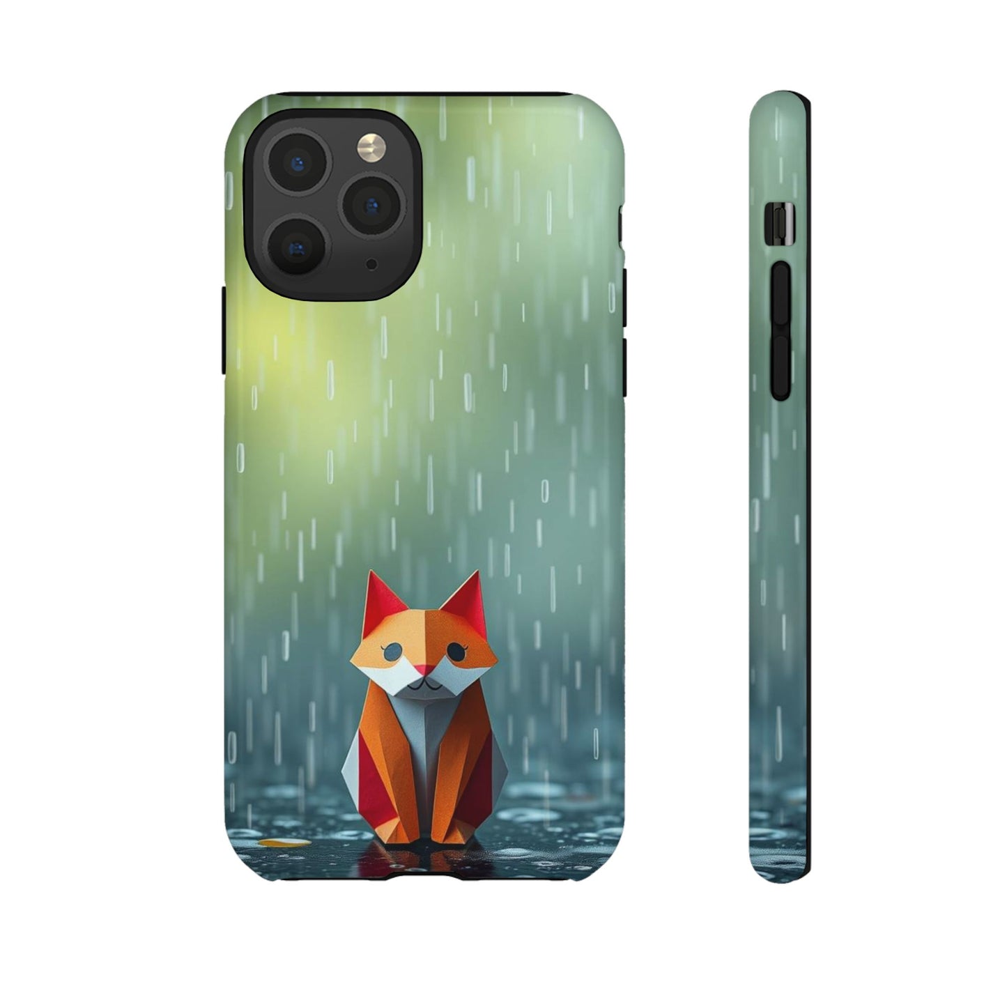 iPhone 11 Pro / Glossy Phone Case - Origami ’Soggy Fox’ Design Phone Case