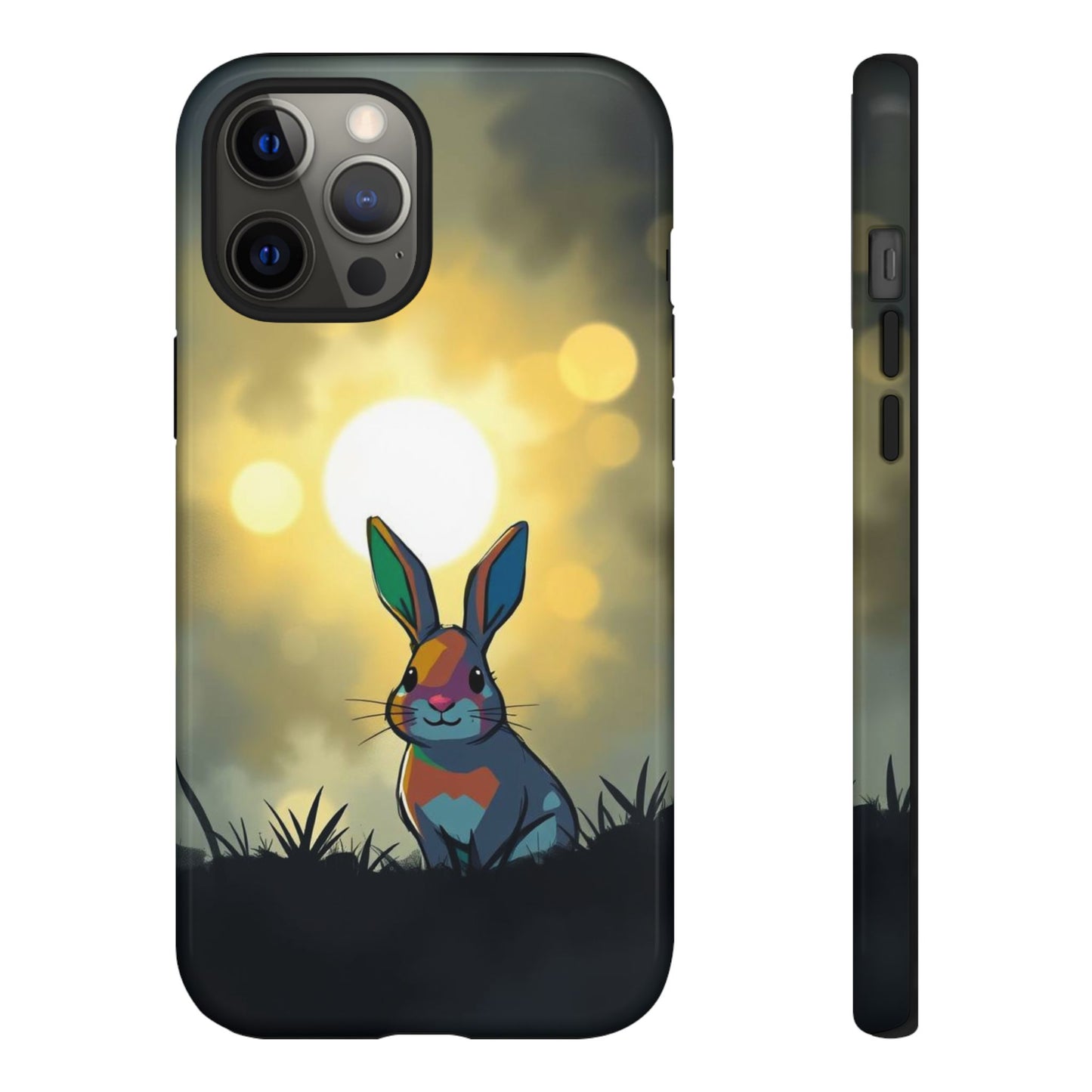 iPhone 12 Pro Max / Glossy Phone Case - Gothic Rabbit Moody Design Phone Case