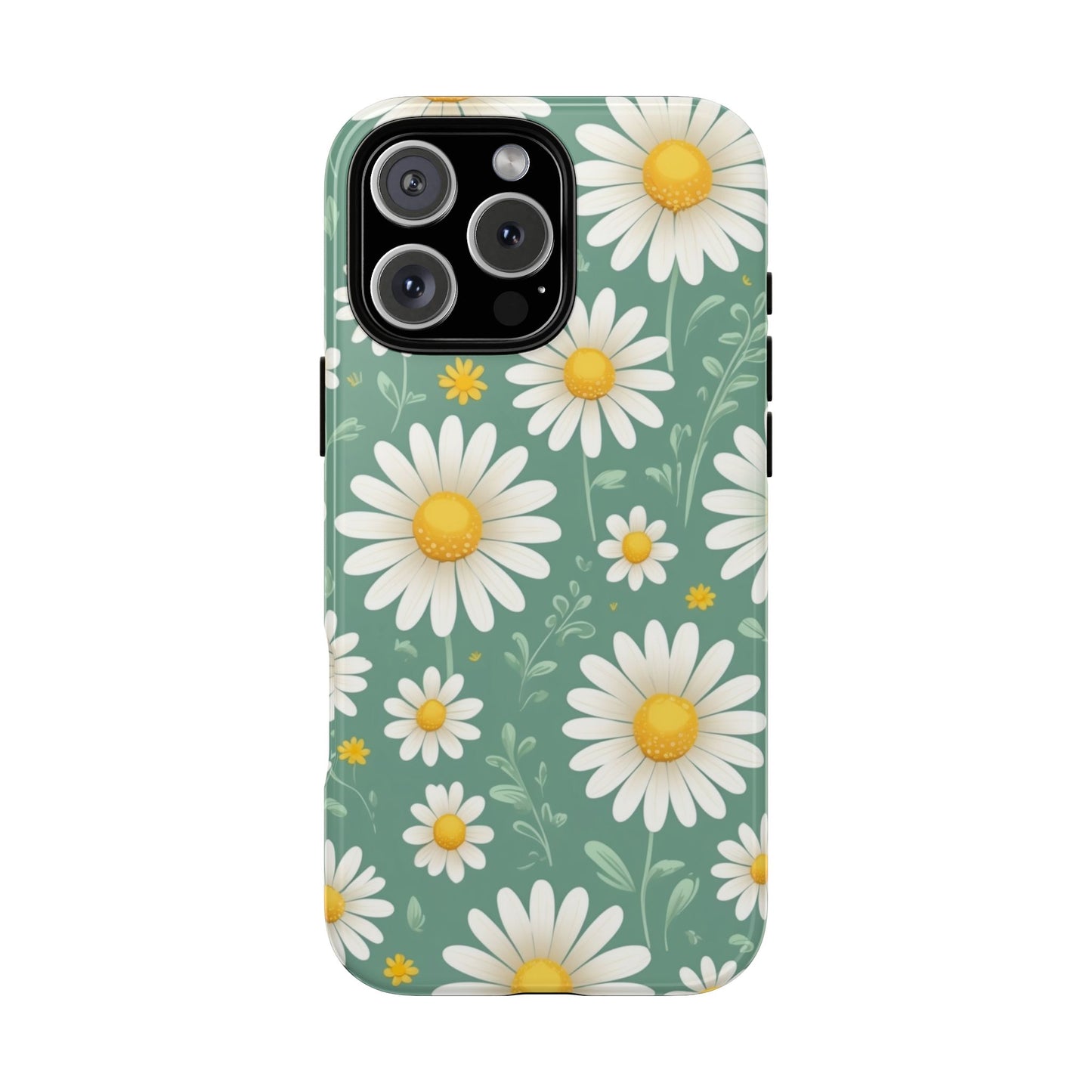 iPhone 16 Pro Max / Glossy Phone Case - Daisies Floral Pattern 1 Phone Case