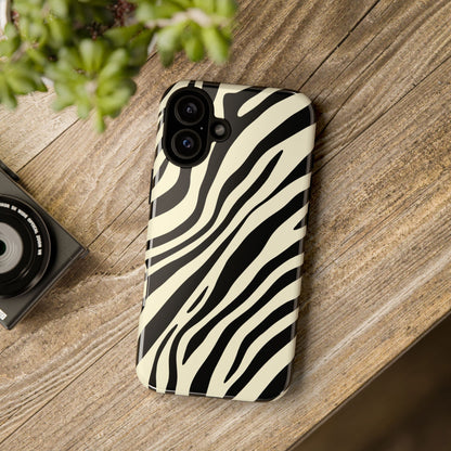 Modern Neutral Zebra Print Phone Case