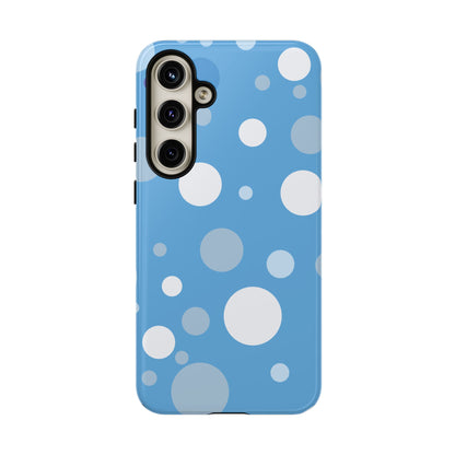 Samsung Galaxy S24 Plus / Glossy Phone Case - ’Bold Blue with White Dot Pattern’ Phone Case
