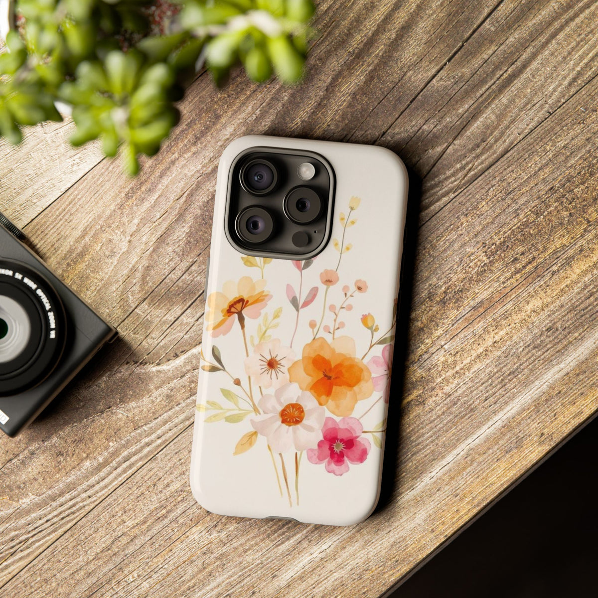 Boho Chic Watercolour Flower Pattern Phone Case - Multicolor Phone Case