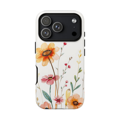 Boho Chic Watercolour Wild Blooms Pattern Phone Case - Multicolor Phone Case - iPhone 17 Pro / Glossy