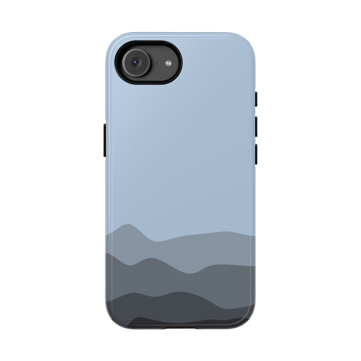 Blue Abstract Waves Protective Phone Case - Blue Phone Case - iPhone 17e / Glossy