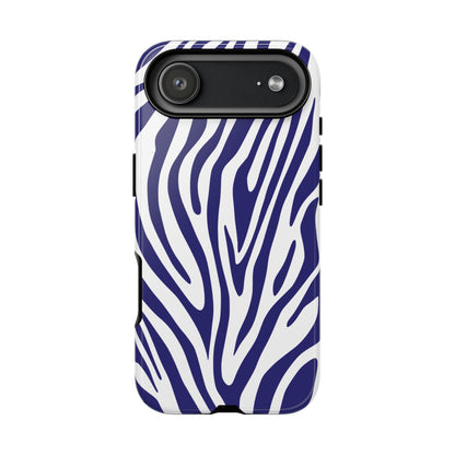 Graphic Blue Tiger Print Phone Case