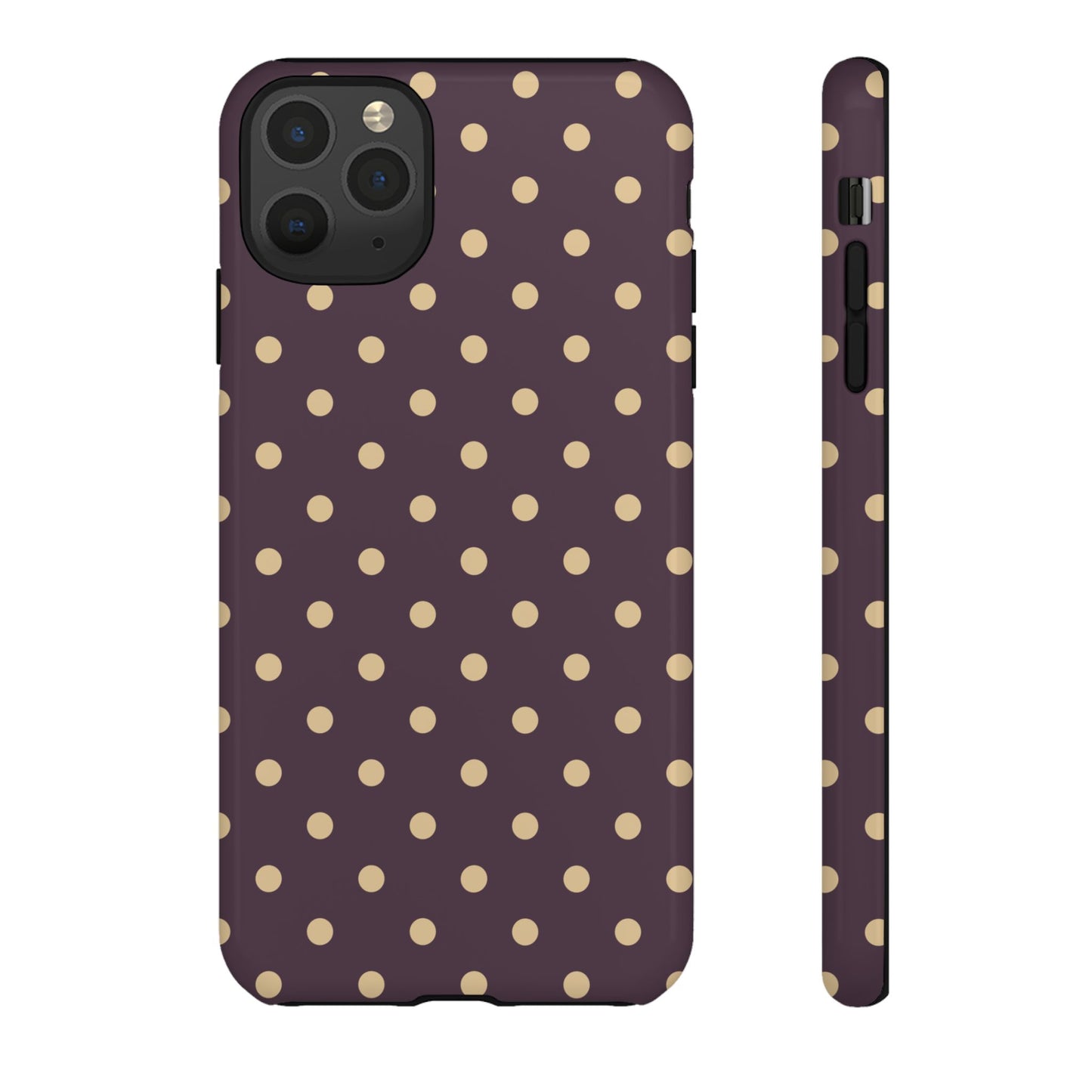 Purple with Yellow Dot Pattern Phone Case