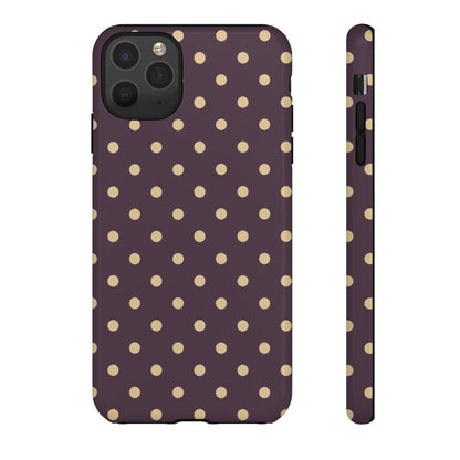 Purple with Yellow Dot Pattern Phone Case
