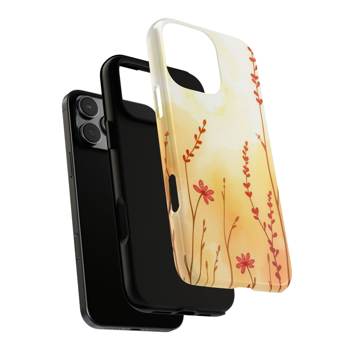 Boho Chic Watercolour Wildflower Dusk Pattern Phone Case - Multicolor Phone Case