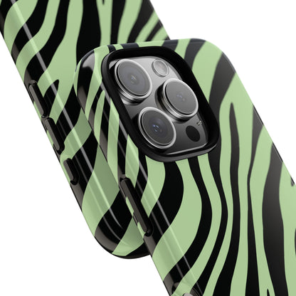 Modern Mint Zebra Print Phone Case