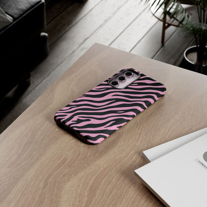 Stylish Blush Zebra Print Phone Case
