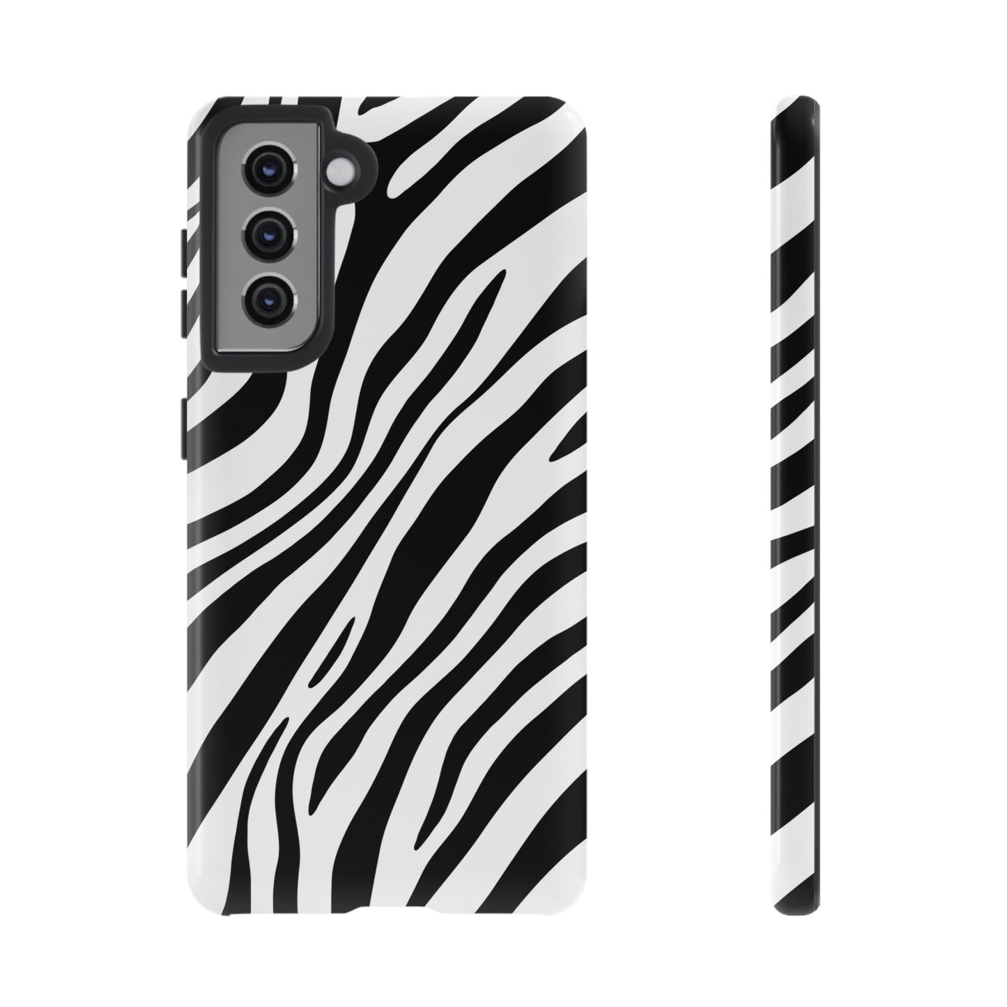 Modern Monochrome Zebra Print Phone Case