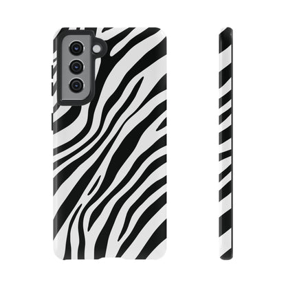 Modern Monochrome Zebra Print Phone Case