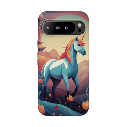 Google Pixel 9 Pro XL / Glossy Phone Case - Stylised Unicorn Design Phone Case