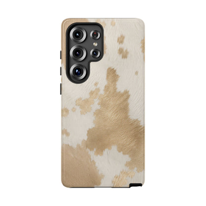 Elegant Champagne Cow Print Phone Case
