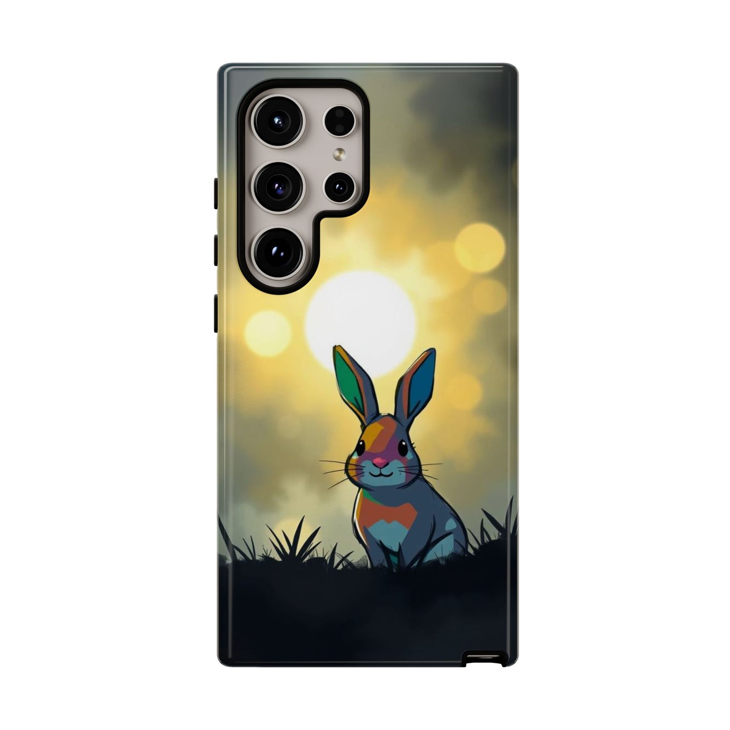 Samsung Galaxy S24 Ultra / Glossy Phone Case - Gothic Rabbit Moody Design Phone Case