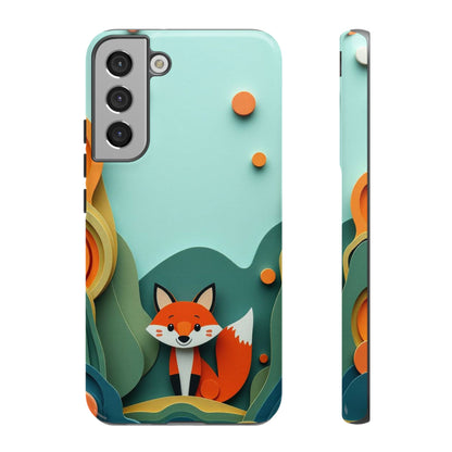 Samsung Galaxy S22 Plus / Glossy Phone Case - Papier-mâché Fox Design Phone Case