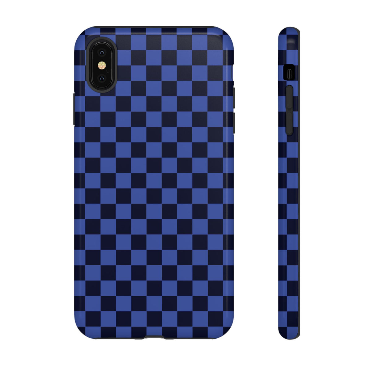 Bold Blue Small Checked Pattern Phone Case - Blue Phone Case - iPhone XS MAX / Glossy