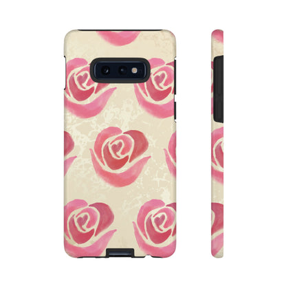 Samsung Galaxy S10E / Glossy Phone Case - ’Pink Rose Pattern’ Phone Case