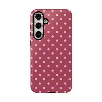 Samsung Galaxy S24 Plus / Glossy Phone Case - ’Pink Dot Pattern’ Phone Case