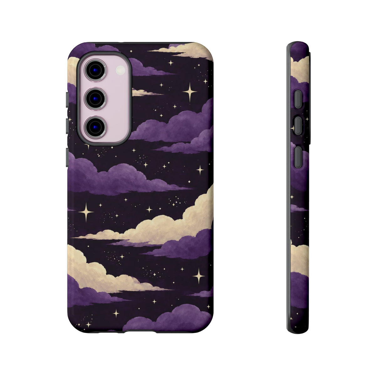 Illustrated Purple Clouds & Stars Phone Case