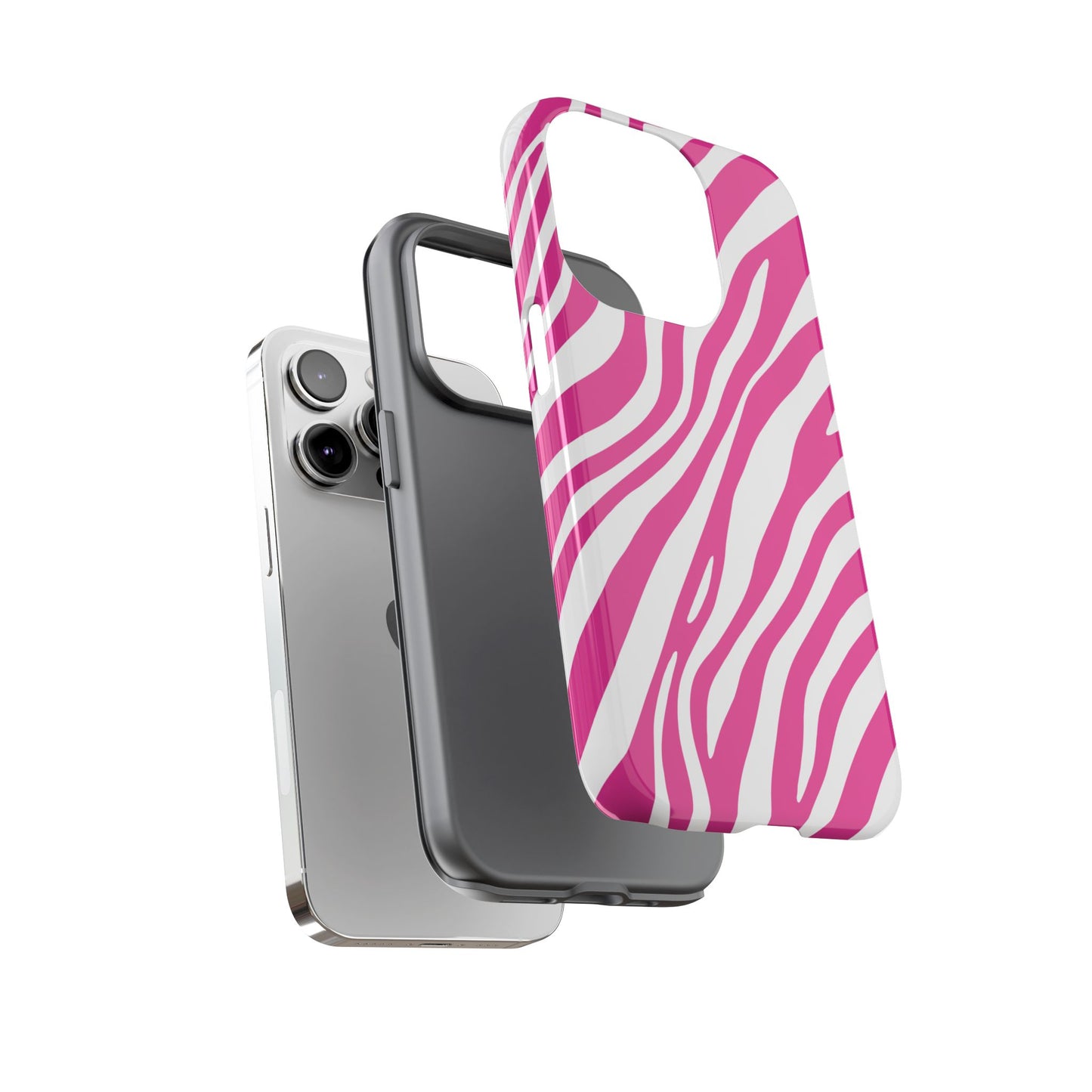 Modern Hot Pink Zebra Print Phone Case