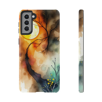 Samsung Galaxy S21 Plus / Glossy Phone Case - Abstract Watercolour Gothic Scene Phone Case