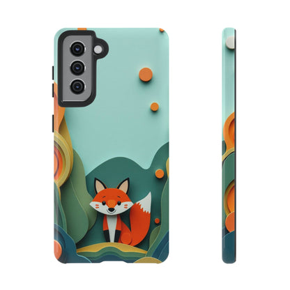 Samsung Galaxy S21 / Glossy Phone Case - Papier-mâché Fox Design Phone Case