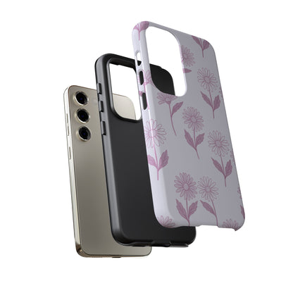 Pretty Lilac Daisy Pattern Phone Case