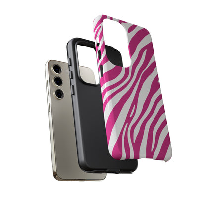 Modern Hot Pink Zebra Print Phone Case