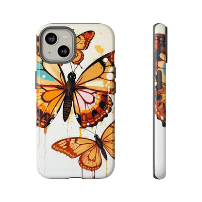 iPhone 14 / Glossy Phone Case - Abstract Butterflies Design Phone Case