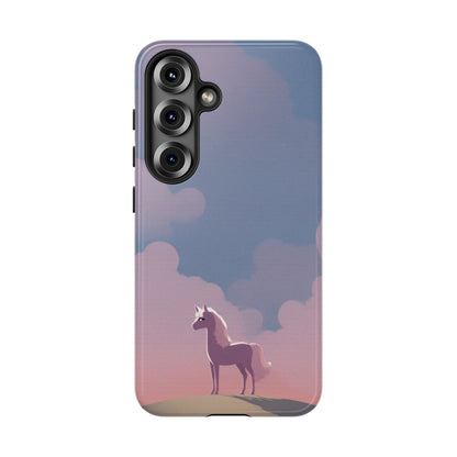 Samsung Galaxy S25 / Glossy Phone Case - Pony & Cloud Design Phone Case