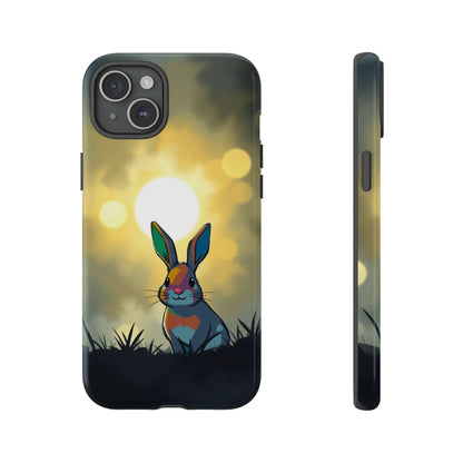 iPhone 15 Plus / Glossy Phone Case - Gothic Rabbit Moody Design Phone Case