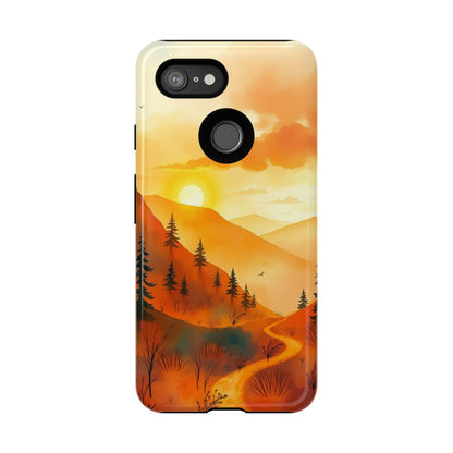 Golden Sunset Design Phone Case