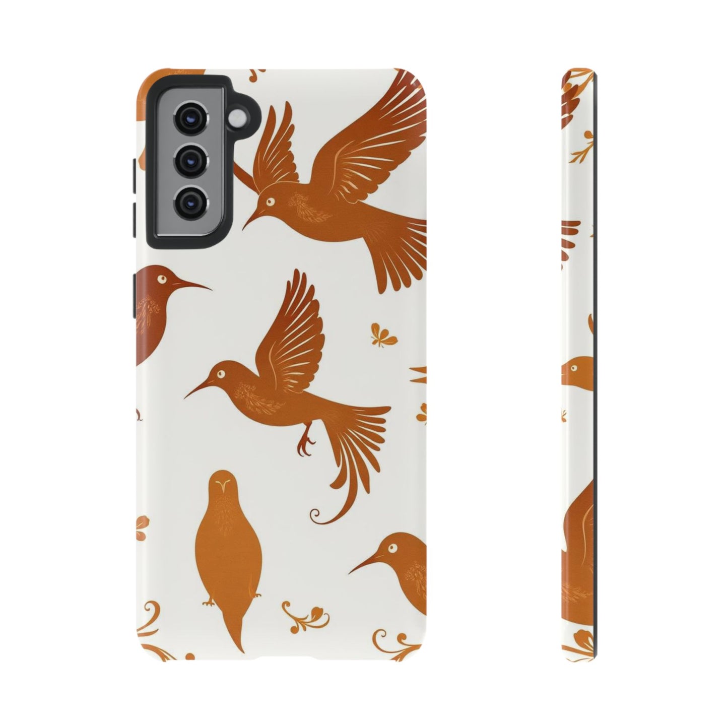 Samsung Galaxy S21 Plus / Glossy Phone Case - Abstract Bird Pattern Phone Case