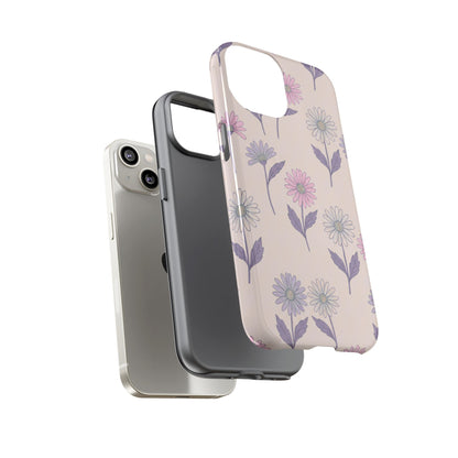 Pretty Pink & Purple Daisy Pattern Phone Case