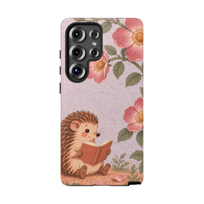 Whimsical Lilac Hedgehog and Wild Rose Phone Case - Purple Phone Case - Samsung Galaxy S25 Ultra / Glossy