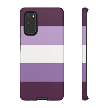 Samsung Galaxy S20 / Glossy Phone Case - Purple Stripe Pattern Phone Case