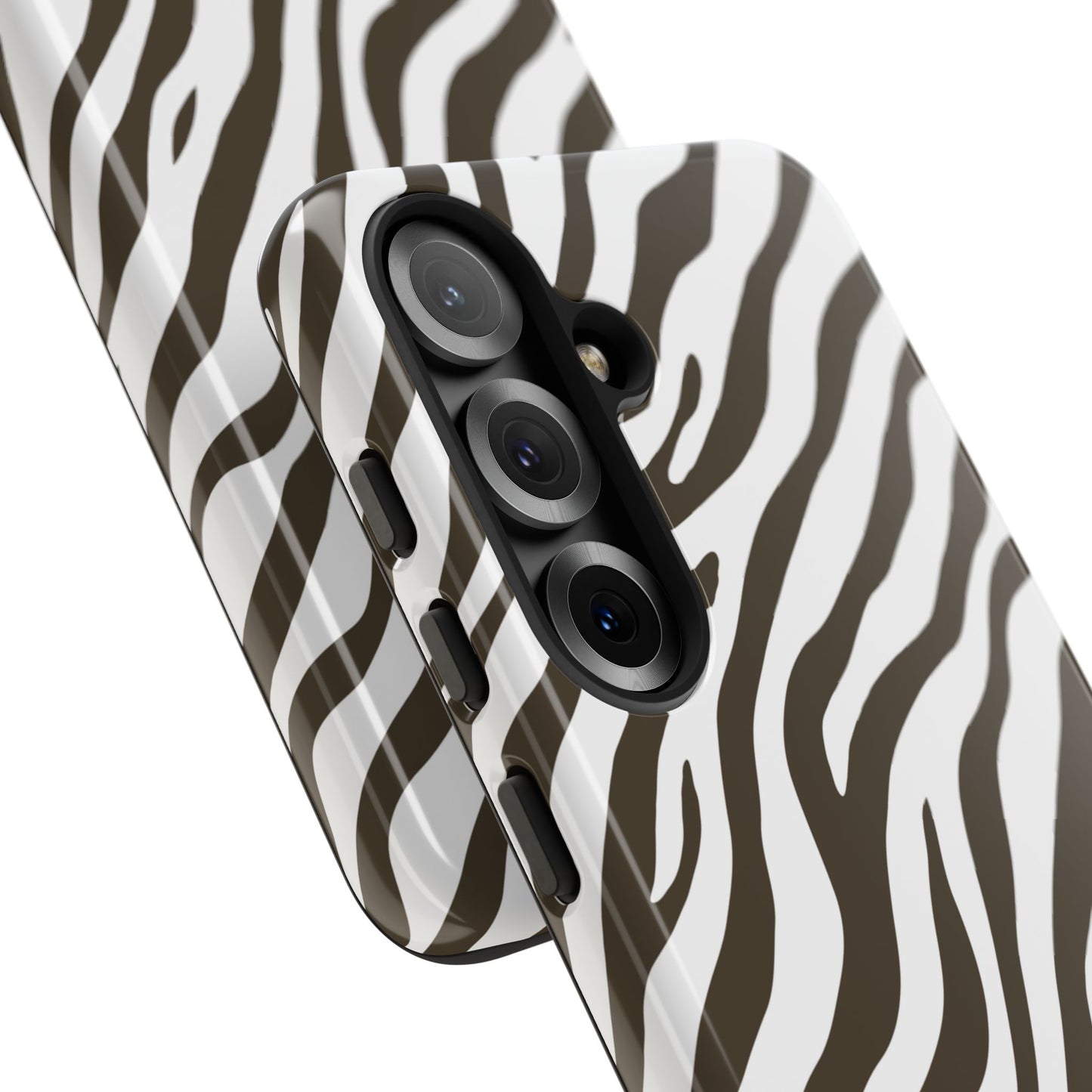Stylish Mocha Zebra Print Phone Case