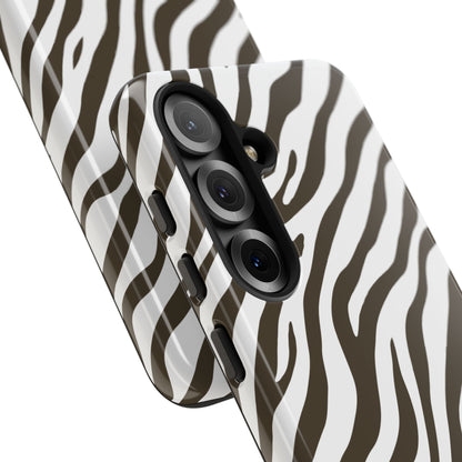 Stylish Mocha Zebra Print Phone Case