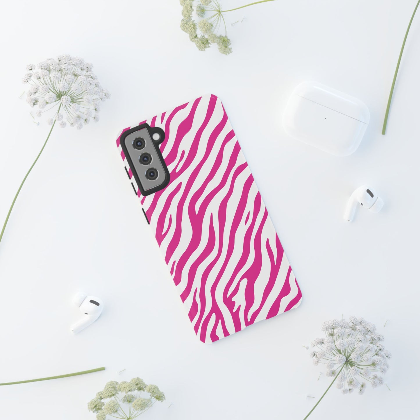 Stylish Hot Pink Zebra Print Phone Case