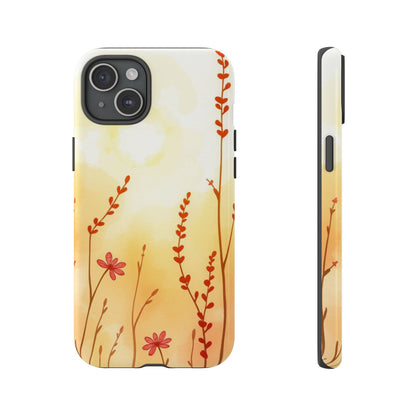 Boho Chic Watercolour Wildflower Dusk Pattern Phone Case - Multicolor Phone Case - iPhone 15 Plus / Glossy