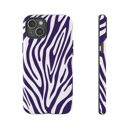 Graphic Purple Tiger Print Phone Case